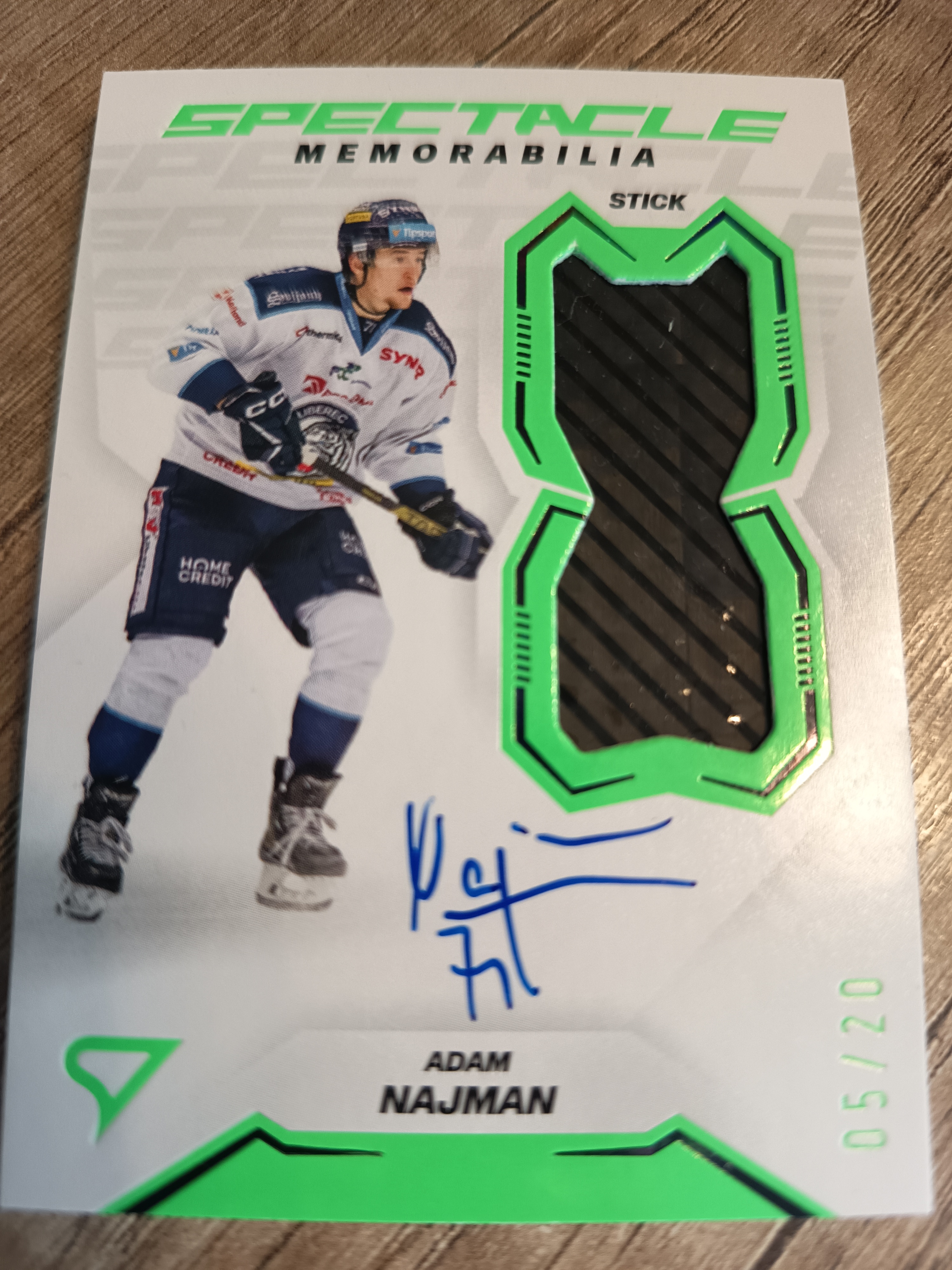 Spectacle Memorabilia Neon Green Auto xx/20