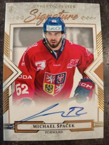 Michael Špaček Authentic Player Signature White 14/22