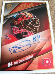 Malcolm Subban Team goalie signature 10/25 Pardubice 25/26