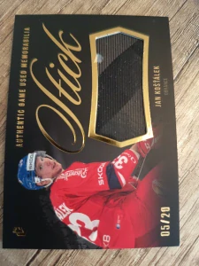 Jan Košťálek authentig game used memorabilia stick 05/20