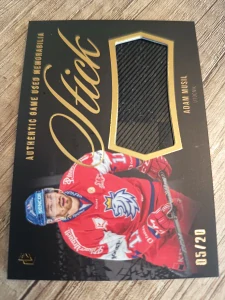 Adam Musil authentig game used memorabilia stick 05/20
