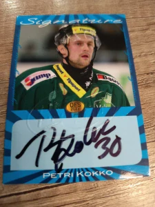 Petri Kokko signuture silver
