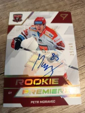 Petr Moravec rookie premiere signature 25/49
